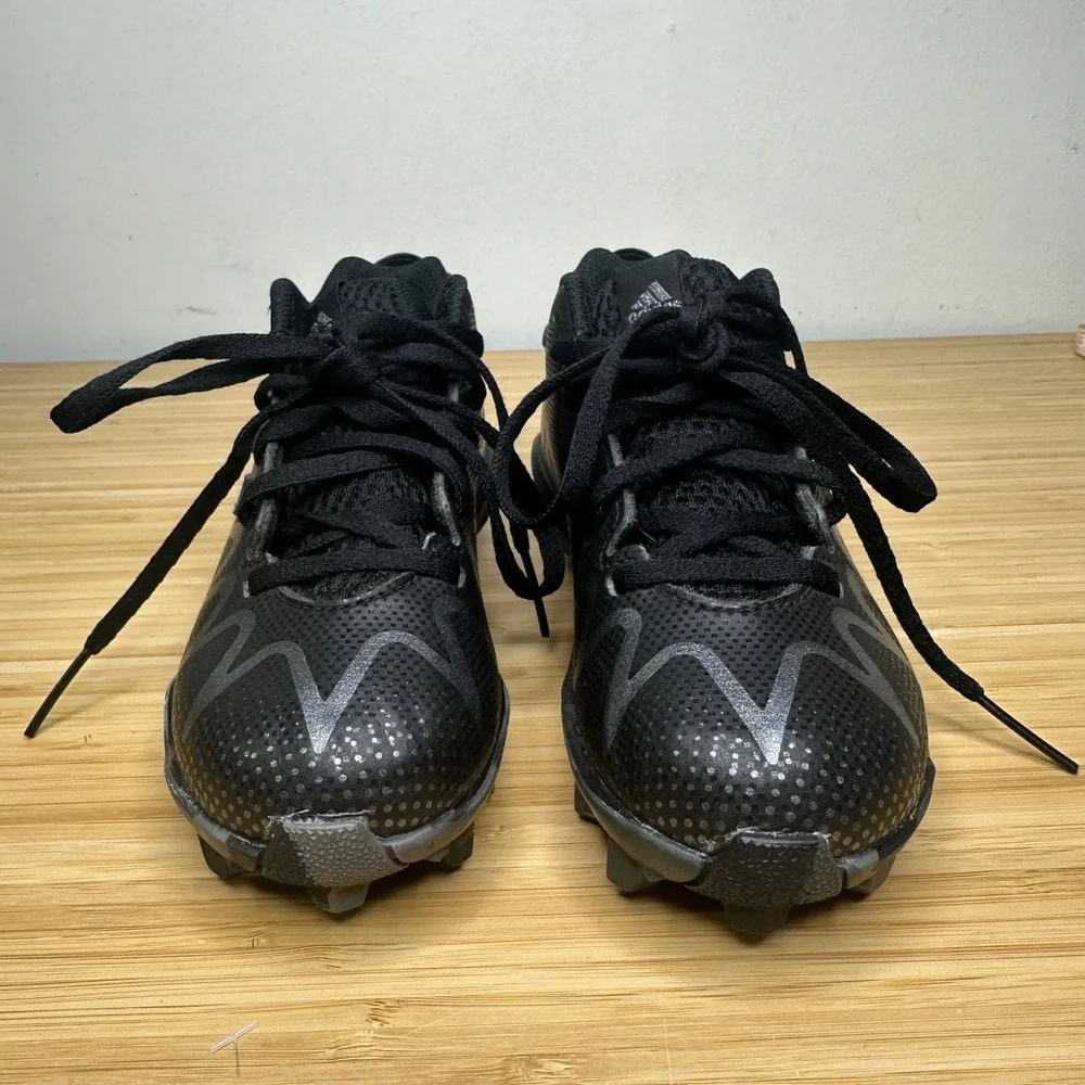 Adidas Freak Spark Football Cleats Shoes Youth Boys 12K Black‎ Glitter EUC - Picture 2 of 7